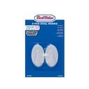 OVAL WHITE HOOK 2PC  LARGE