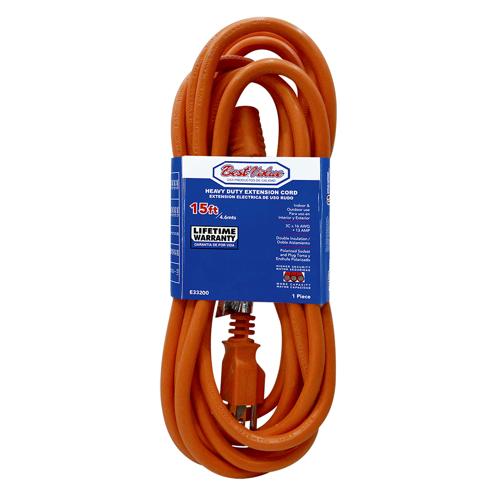 15ft UL INDUSTRIAL EXTENSION CORD 3-PIN