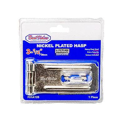 3 1/2" ZINC HASP & STAPLE