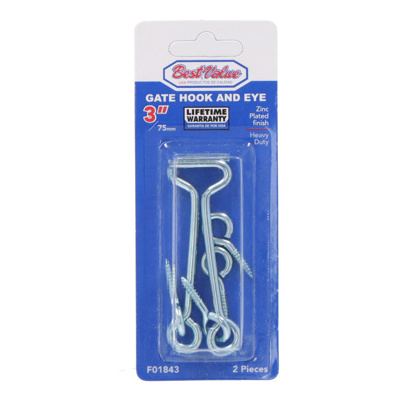 3" GATE HOOK & EYE (2PC)