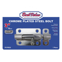 3" BUTTERFLY BARREL BOLT (CHR)
