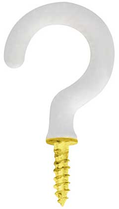 1 1/2" CUP HOOKS (WHITE)