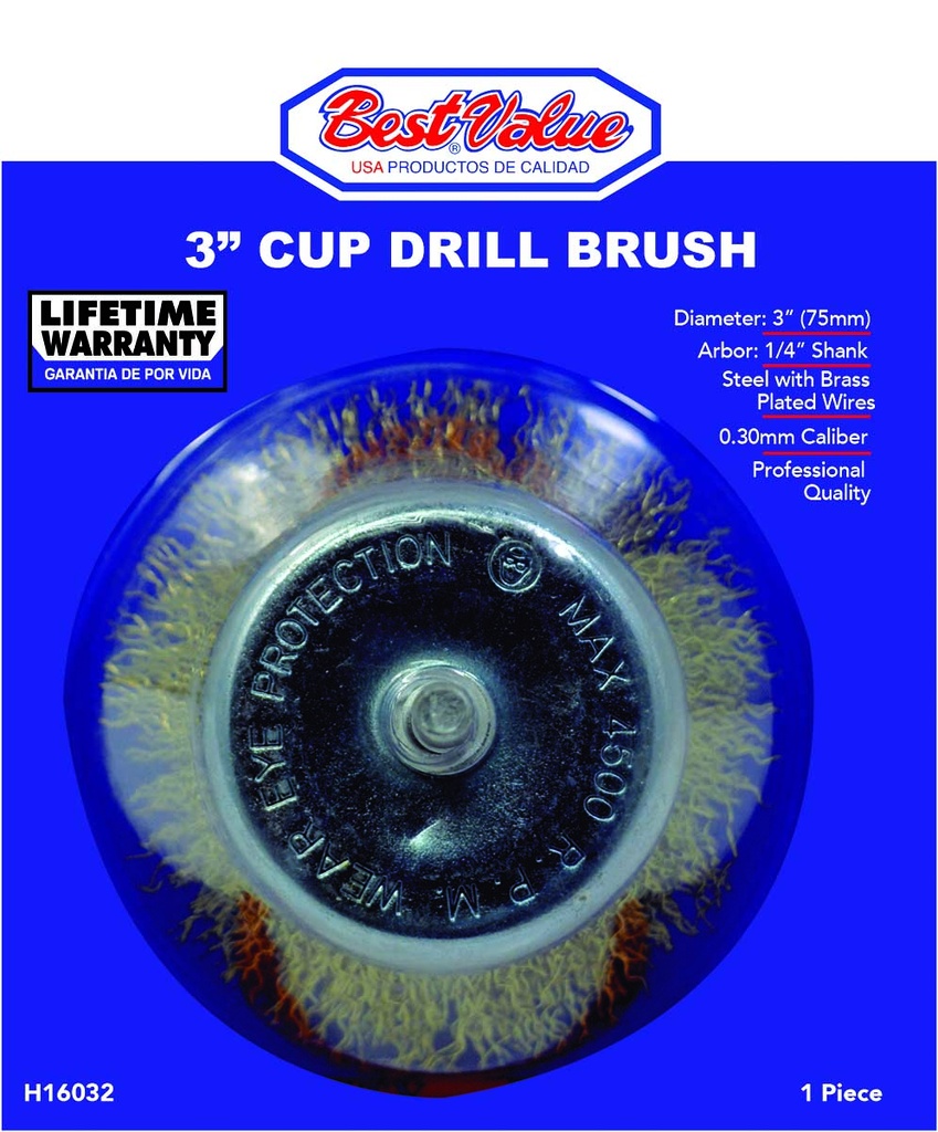 2 1/2" DRILL CUP BRUSH