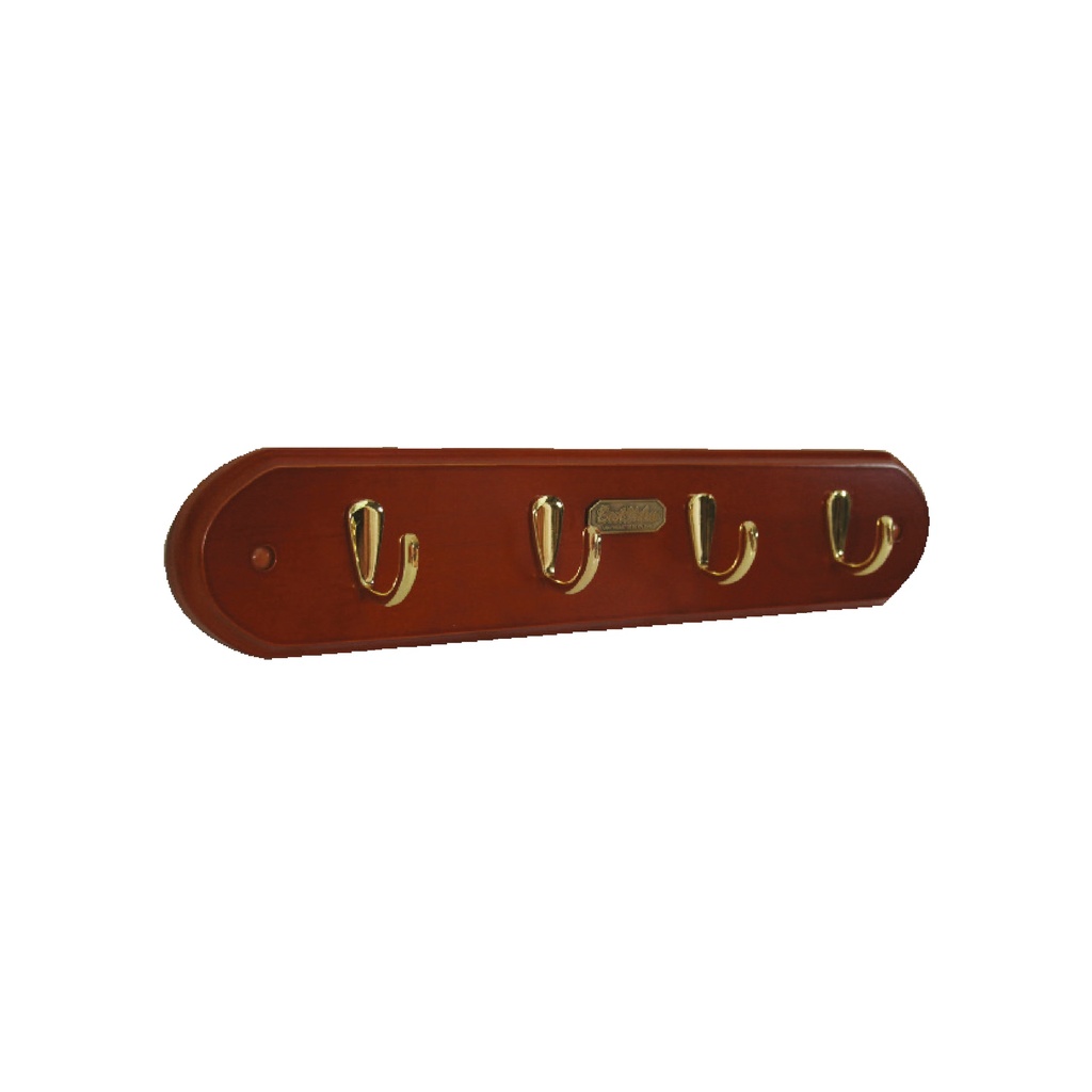 SINGLE HOOK SET WOOD (BROWN/BRASS)