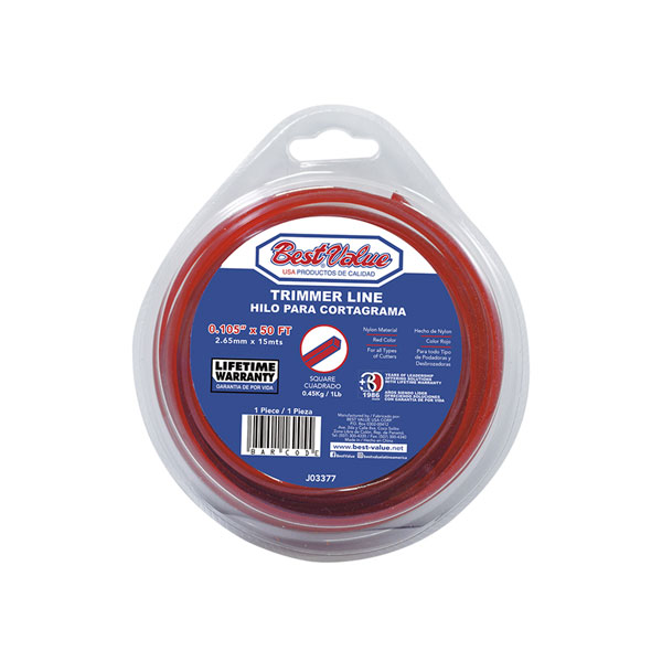 0.105" x 50FT NYLON TRIMMER LINE (RED)