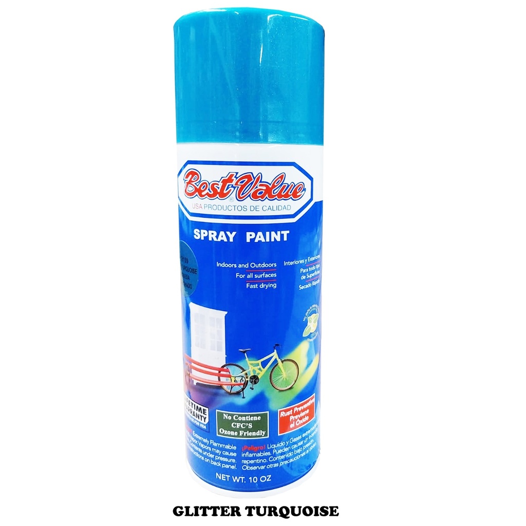 BEST VALUE SPRAY PAINT GLITTER TURQUOISE