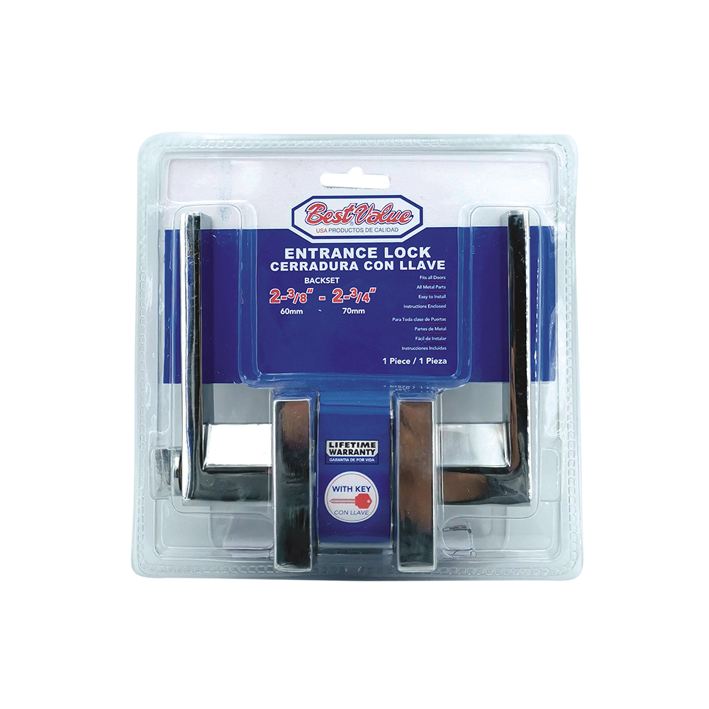 LEVER ENTRANCE LOCK SQUARE CHROME