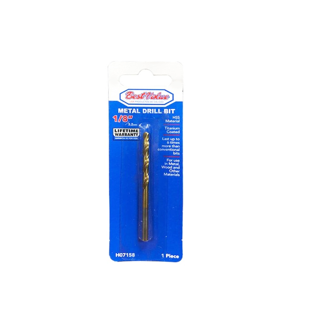 3/32" TITANIUM METAL DRILL BIT