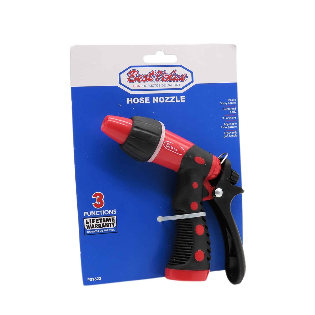 5 1/3" 3-FUNCTION HOSE NOZZLE (PLASTIC)