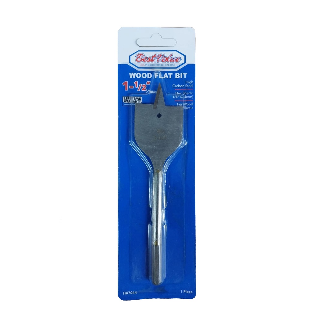 1 1/2" FLAT WOOD DRILL BIT SET