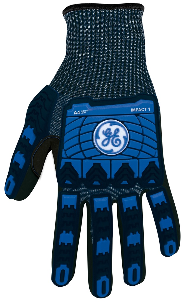 GE A4 MICRO FOAM NITRILE TPR IMPACT GLOVES L