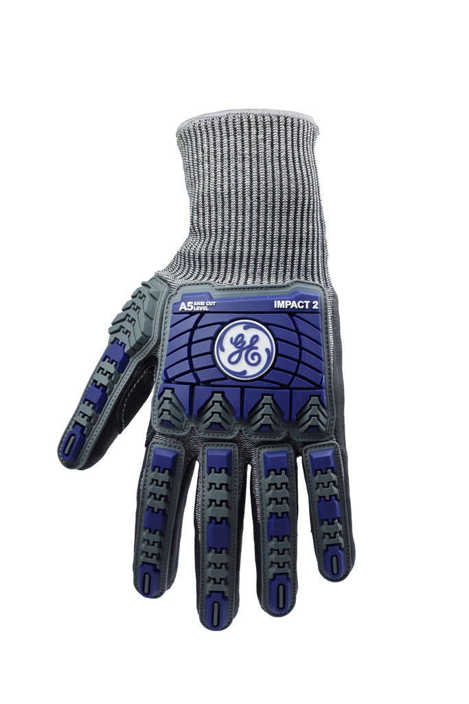 GE A5 FOAM NITRILE TPR IMPACT GLOVES MEDIUM