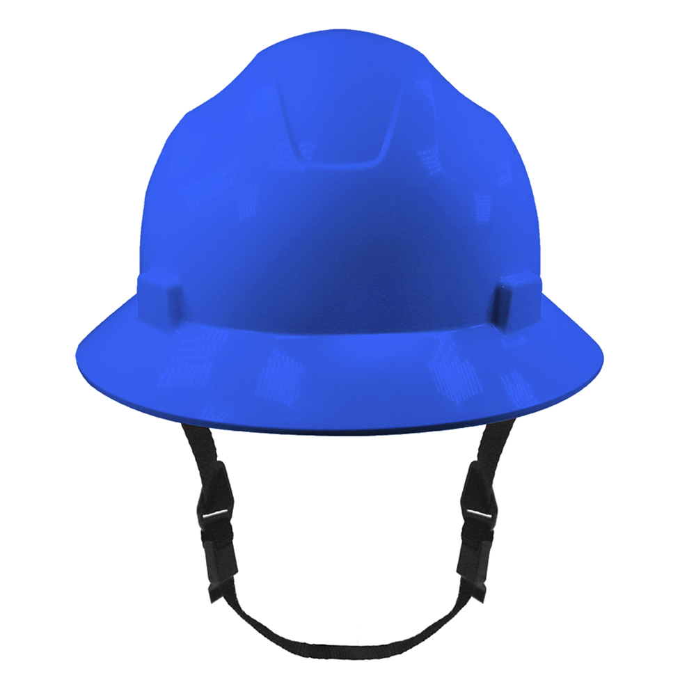 GE FULL BRIM HARD HAT VENTED BLUE