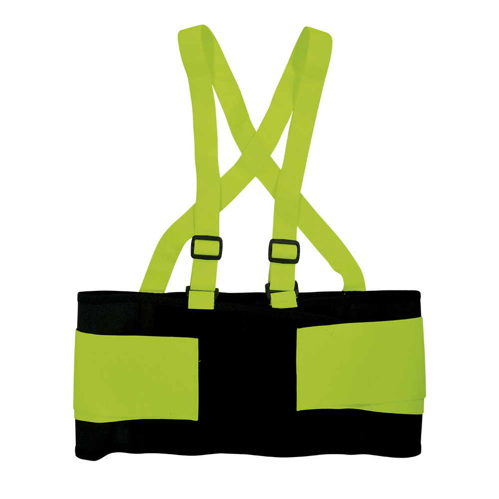 GE HIGH VISIBILITY BACK SUPPORT - GREEN AND BLACK 2XL -