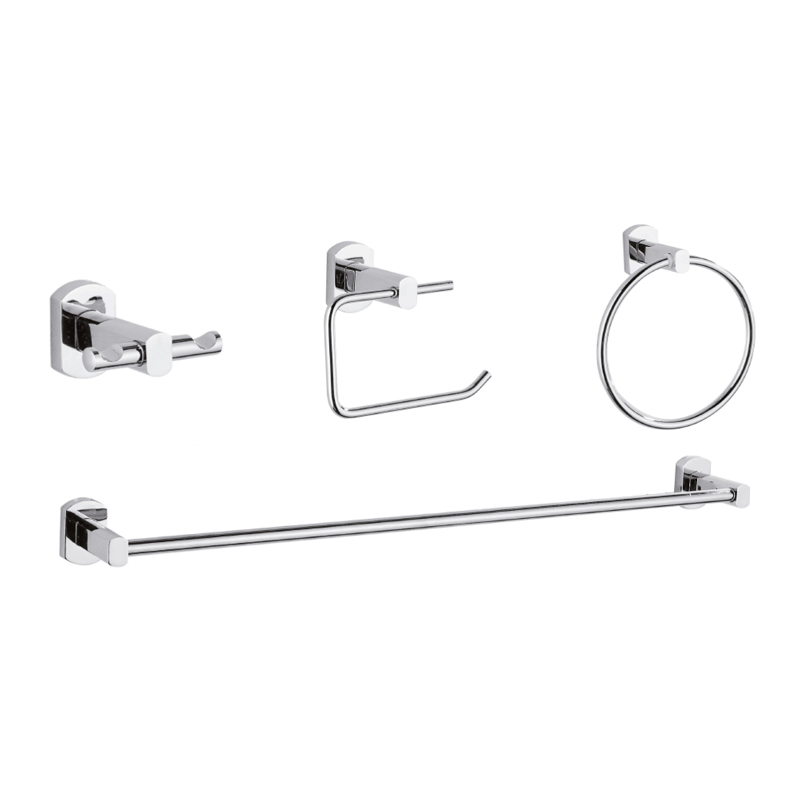 4 PCS BATHROOM ACCESSORY SET (CHROME)