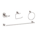 4 PCS BATHROOM ACCESSORY SET (NICKEL)