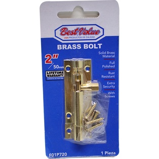 2" BARREL BOLT (BRASS)