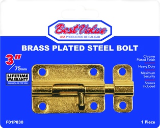 3" BUTTERFLY BARREL BOLT (BRASS)