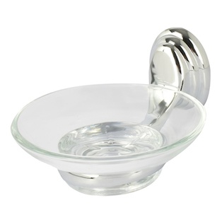 SOAP DISH (GLASS & CHROME)