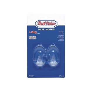 2PC OVAL CLEAR HOOKS (LARGE)