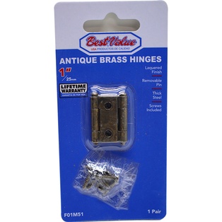 1" NARROW ANTIQUE BRASS HINGE