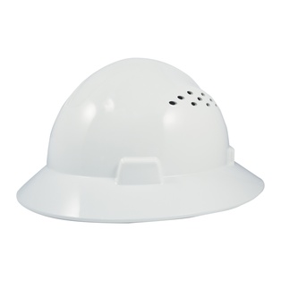 GE FULL BRIM HARD HAT - VENTED WHITE