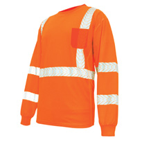 GE HI-VIS W/REFLECTIVE LONG SLEEVE SHIRT XLARGE (ORANGE)