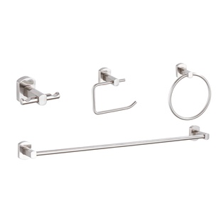 4 PCS BATHROOM ACCESSORY SET (NICKEL)